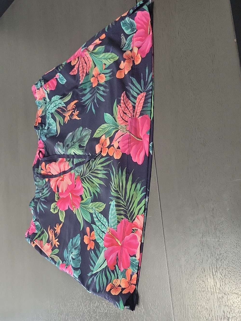 Speedo Floral Navy Skorts with Pink & Green Tropical Print